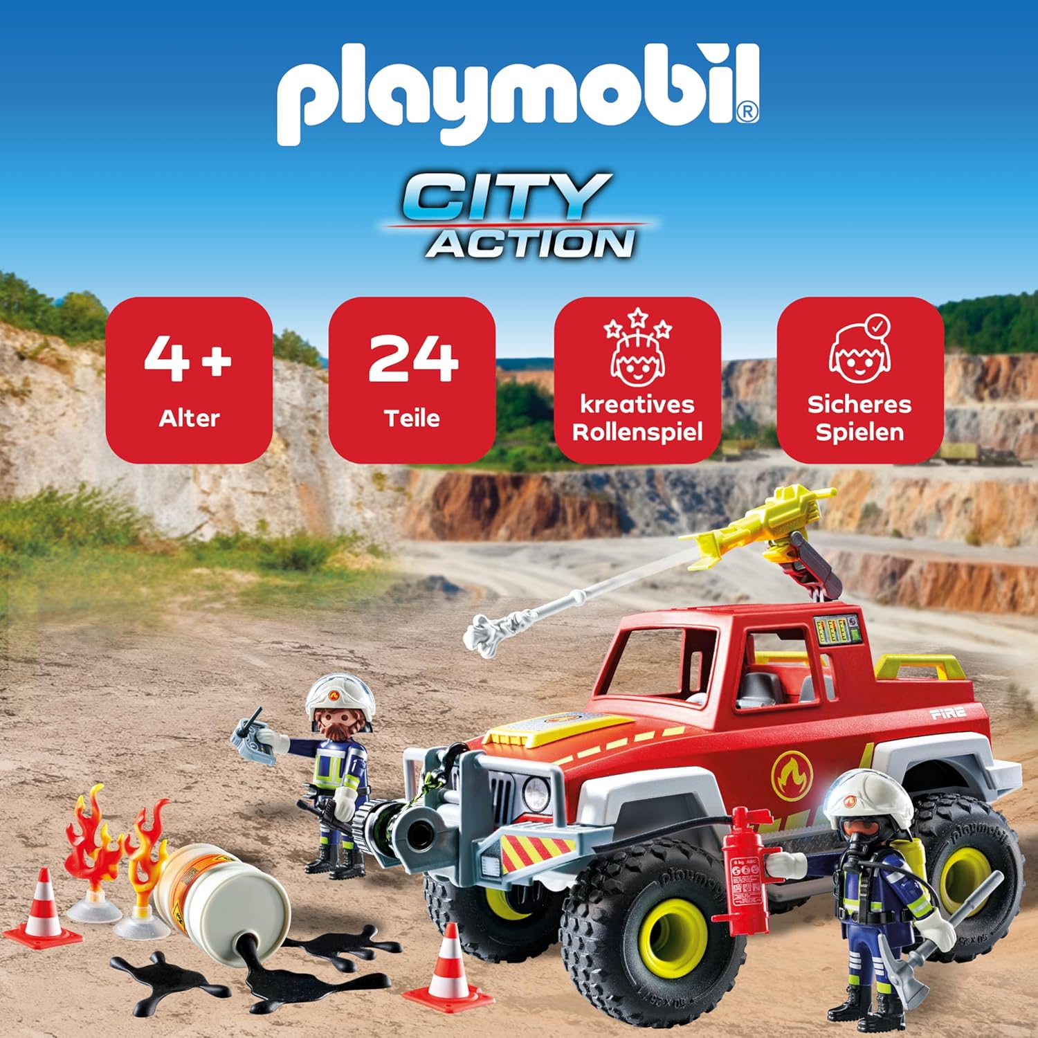Playmobil Action Heroes - Пожарен джип (71824) - Image 2