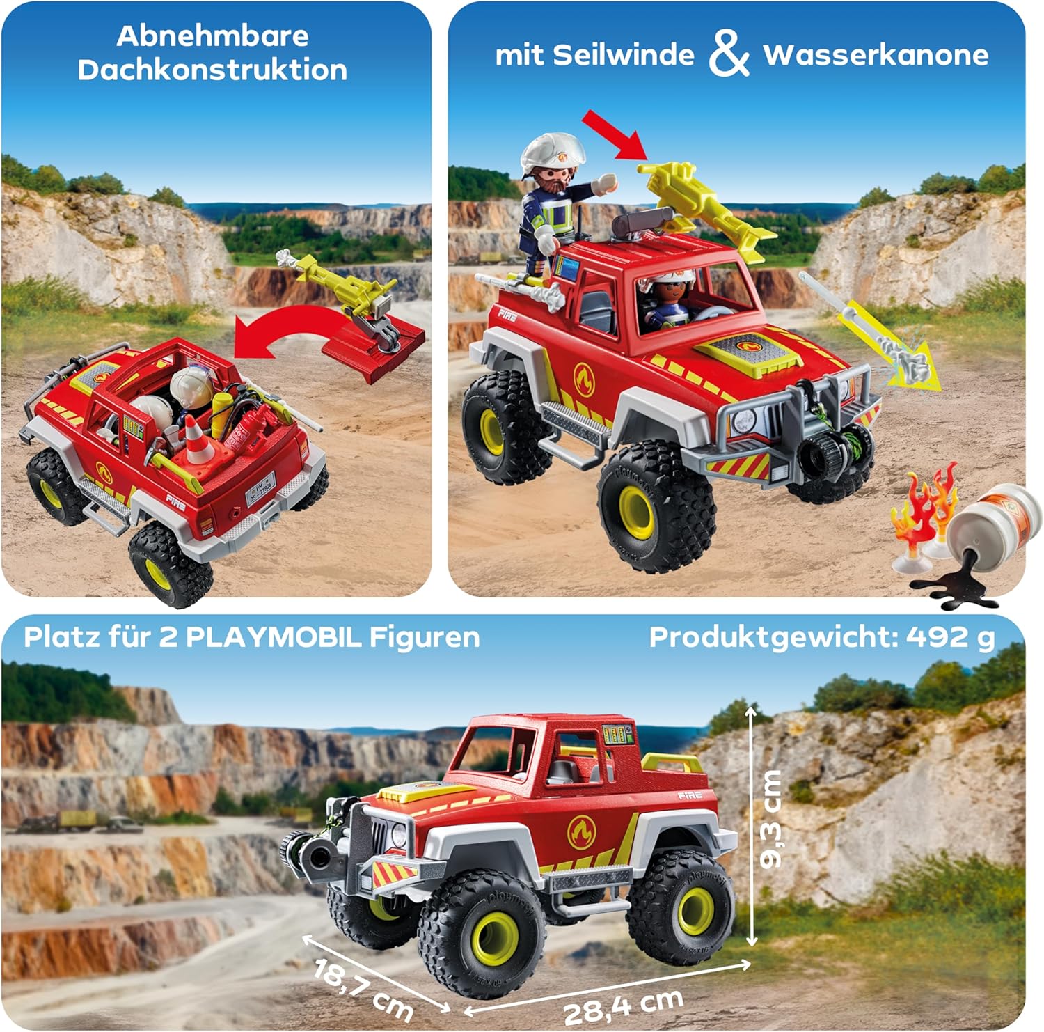 Playmobil Action Heroes - Пожарен джип (71824) - Image 4