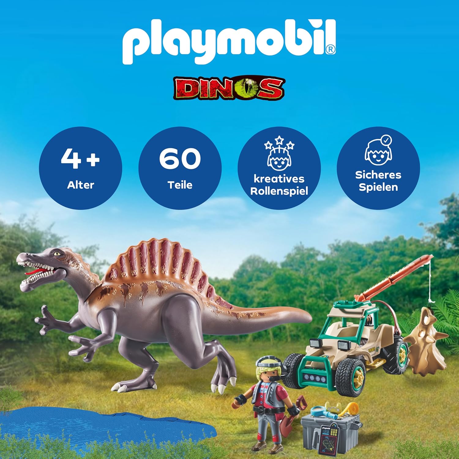 Playmobil Dinos Атака на спинозавъра върху разкопки (71820) - Image 2