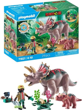 Playmobil Dinos Трицератопс с малкото си дете (71821)