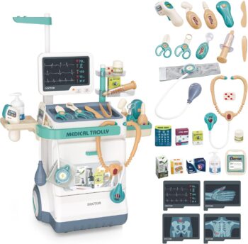 RedCrab - Детски лекарски комплект за игра 26 аксесоара