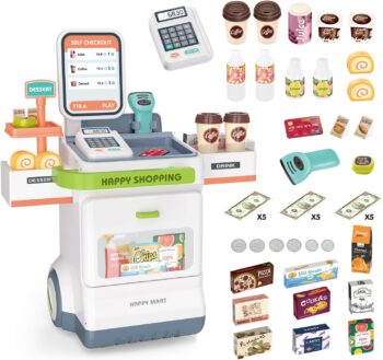 RedCrab - Комплект играчка за касов апарат за супермаркет