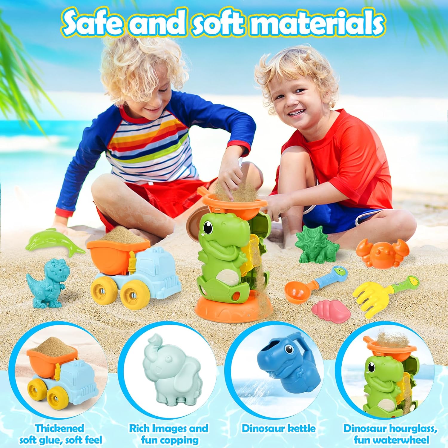 Ulikey Детски играчки за пясък 23 части - Image 3