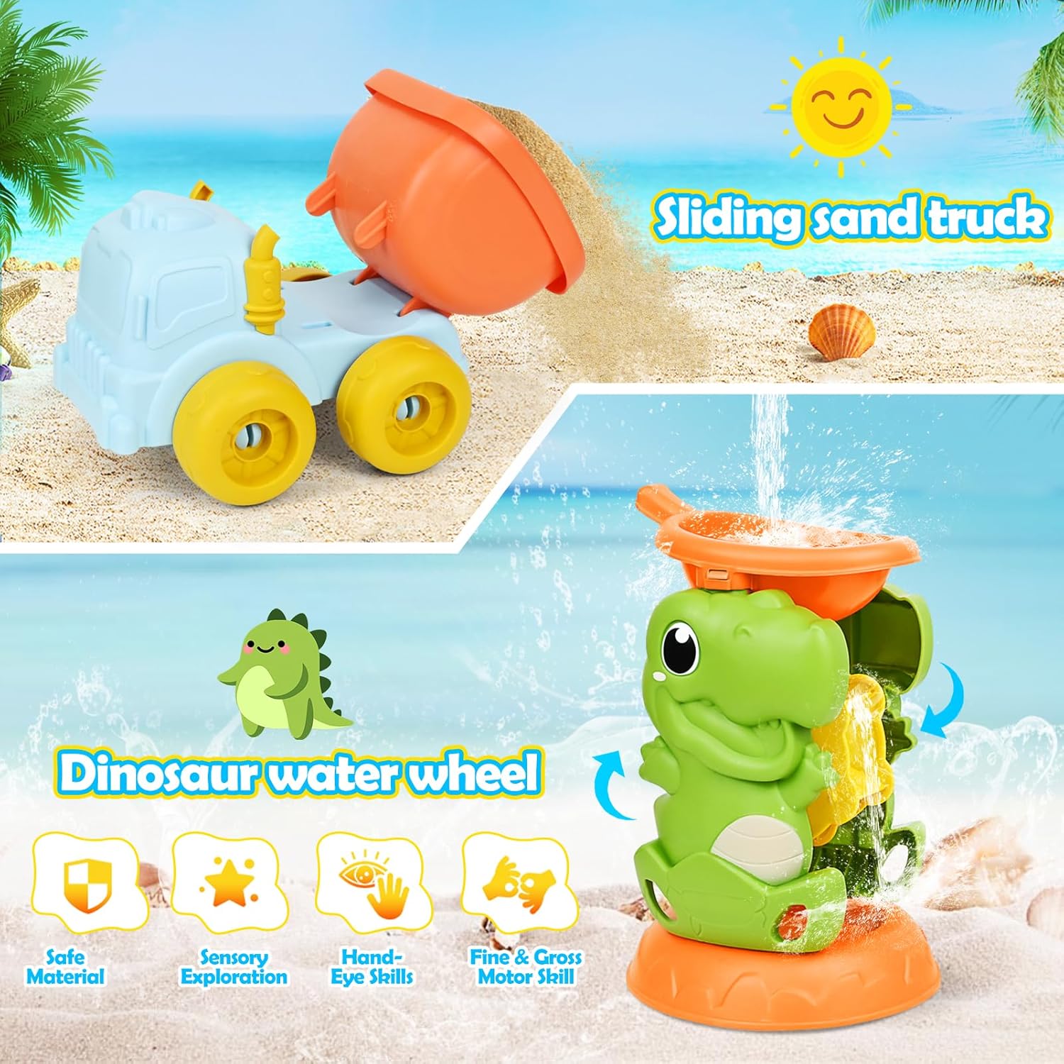 Ulikey Детски играчки за пясък 23 части - Image 5