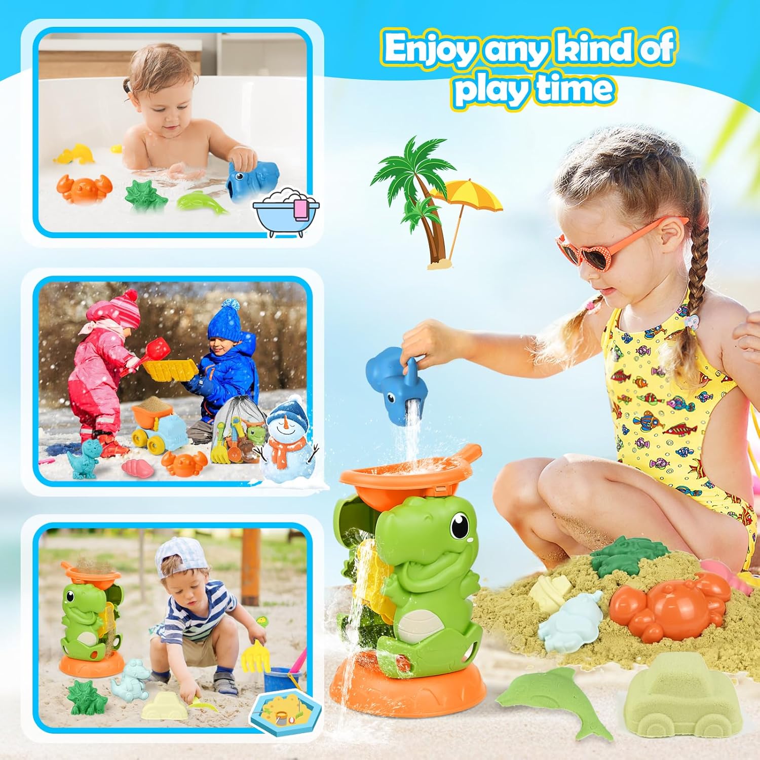 Ulikey Детски играчки за пясък 23 части - Image 7