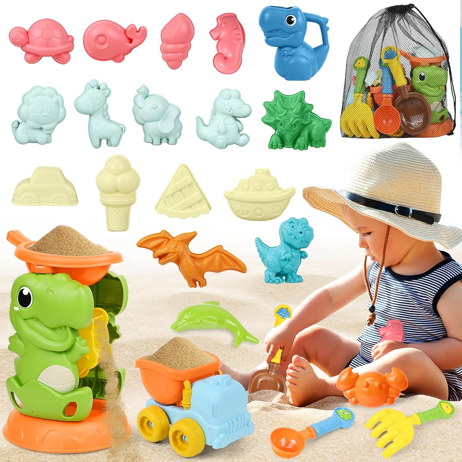 Ulikey Детски играчки за пясък 23 части