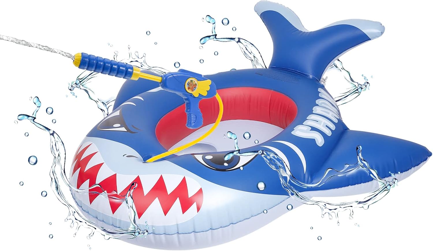olyee - Детски надуваем пояс Акула с пистолет