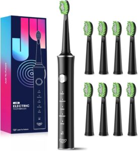 Ел. четка за зъби JTF J40 Sonic Toothbrush 8 Глави за четка Black