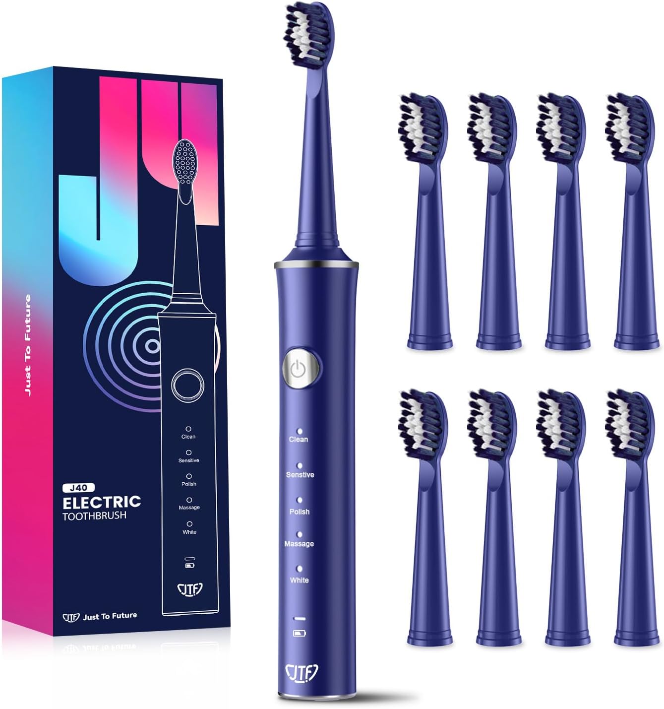 Ел. четка за зъби JTF J40 Sonic Toothbrush 8 Глави за четка Blue