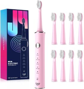 Ел. четка за зъби JTF J40 Sonic Toothbrush 8 Глави за четка Rose