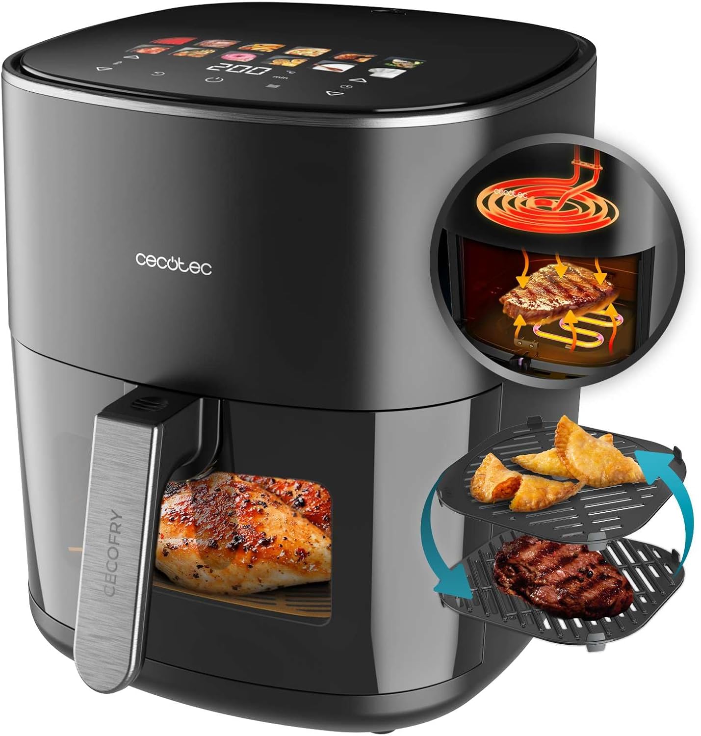 Еър Фрайър Cecotec Cecofry & Grill Duoheat 6500 Hot Air Fryer 6.5L