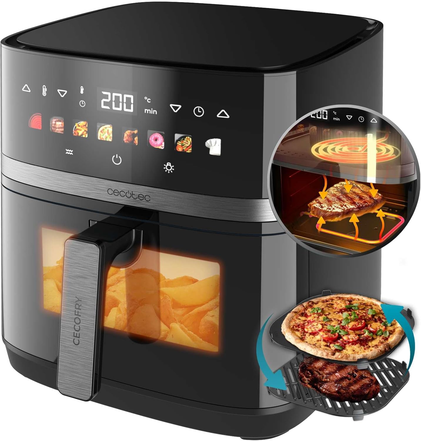 Еър Фрайър Cecotec Cecofry & Grill Duoheat 8000 Hot Air Fryer 8L