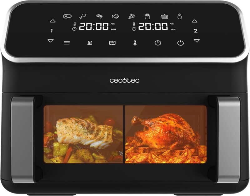 Еър Фрайър Cecotec Cecofry Panoramic 9000 Dual Zone Hot Air Fryer 9L