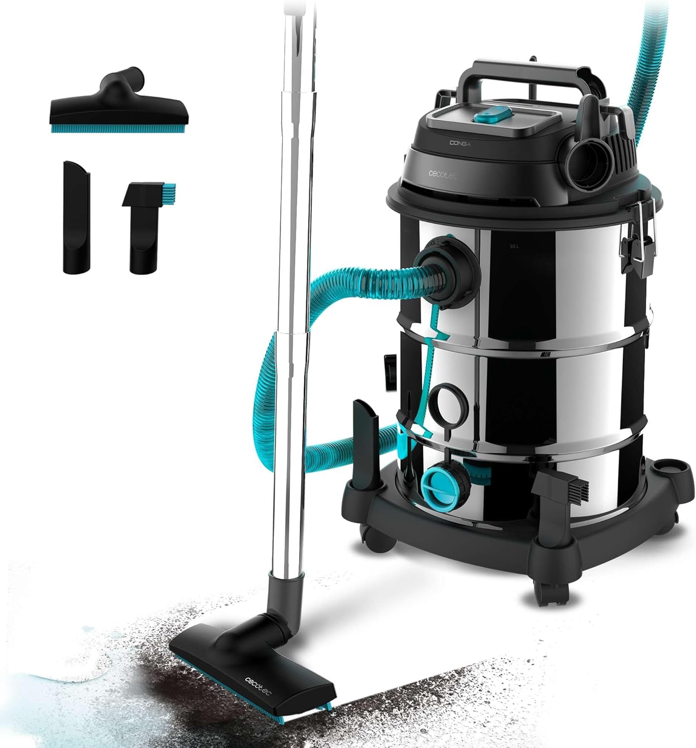 Прахосмукачка за сухо и мокро Cecotec Conga Rockstar Wet & Dry Steel Pro 08115 30L