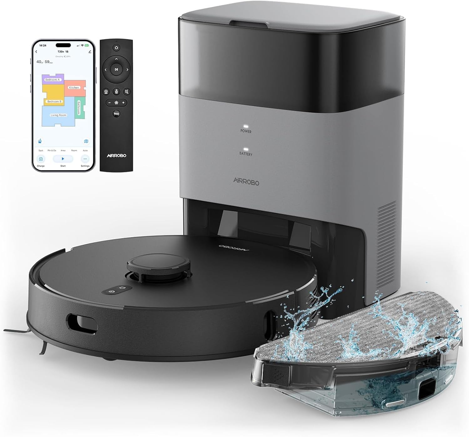 Прахосмукачка робот AIRROBO T20+ Robot Vacuum Cleaner с функция за моп