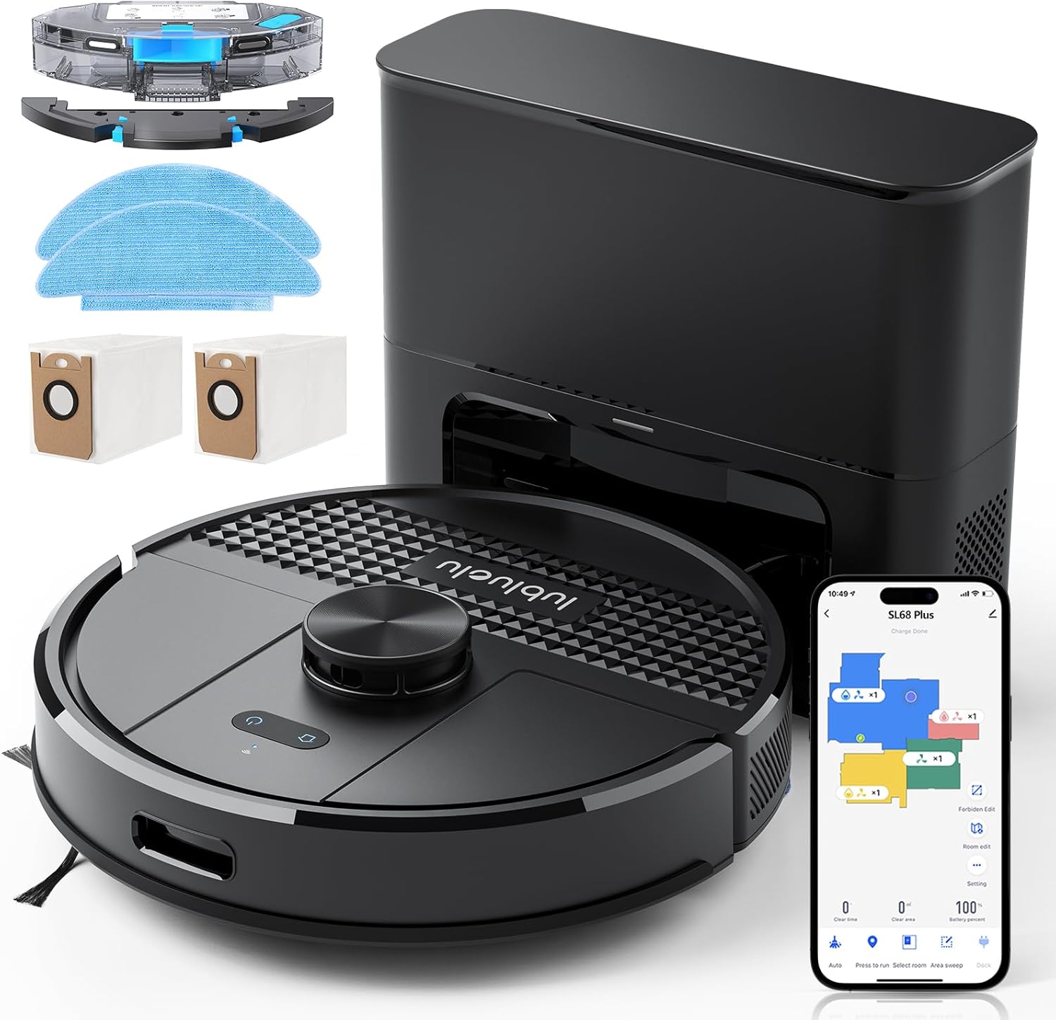 Прахосмукачка робот Lubluelu SL68 Plus Robot Vacuum Cleaner with Mop Function