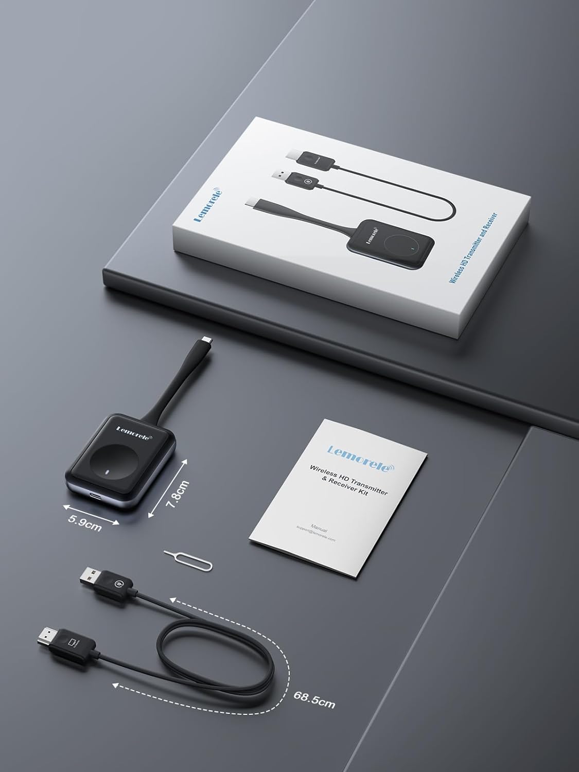 Tx Rx Plug Безжичен HDMI Lemorele USB-C TX+RX Wireless Transmitter & Receiver Plug ...