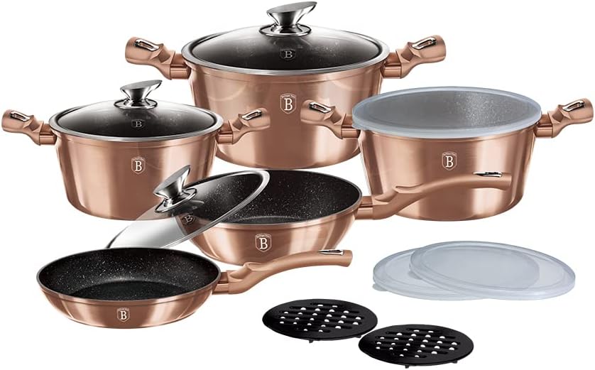 Berlinger Haus Metallic Line – Комплект от 6 съдове за готвене неръждаема стомана