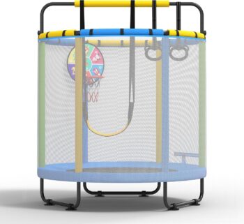 CZCPAPY – Детски батут с мрежа и стълба 145 cm Син