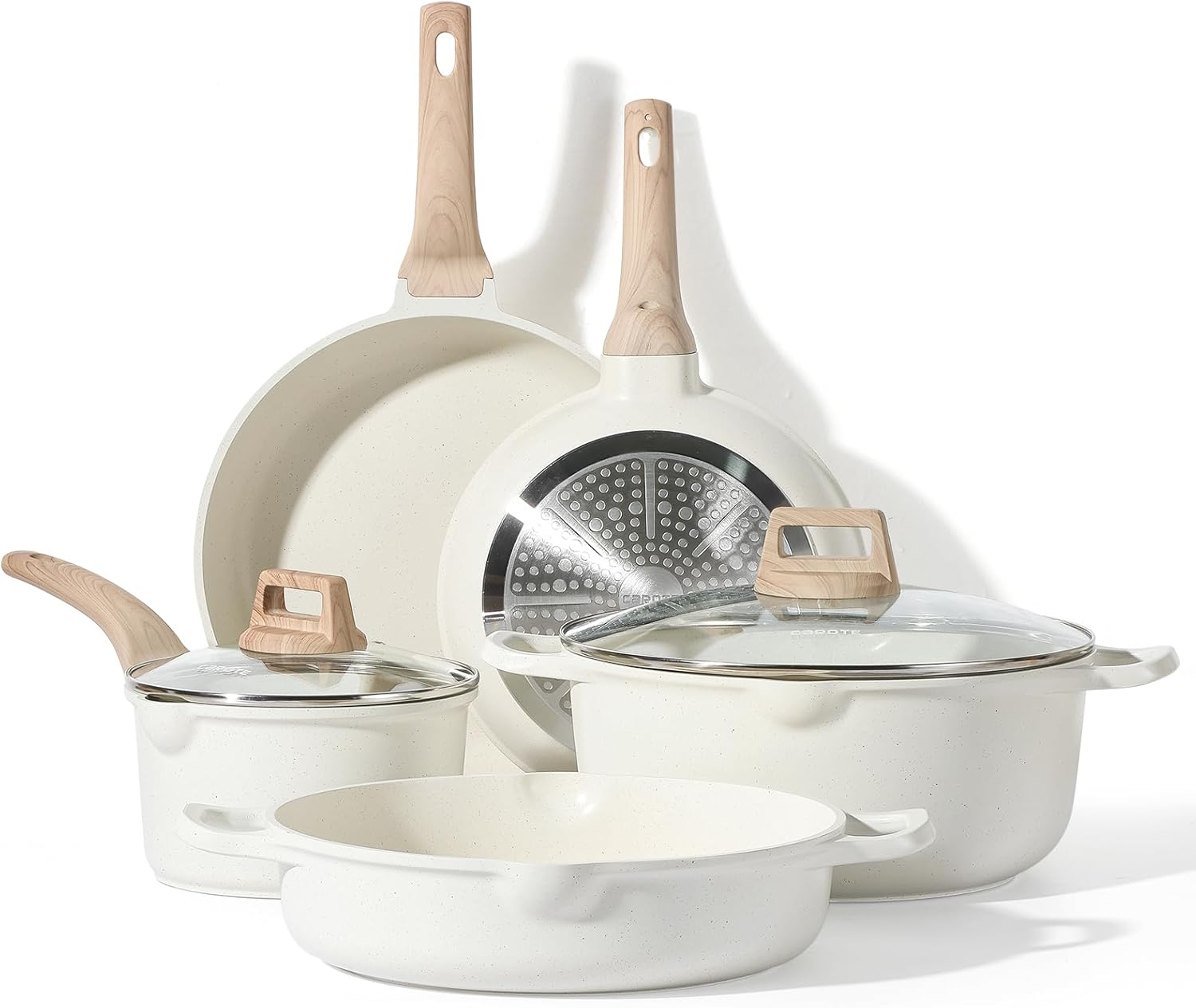 Carote – Комплект от 5 съдове за готвене и фурна от алуминий гранит