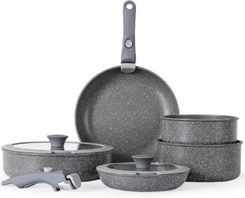 Florosa – Комплект от 5 съдове за готвене с подвижна дръжка Ceramic Grey