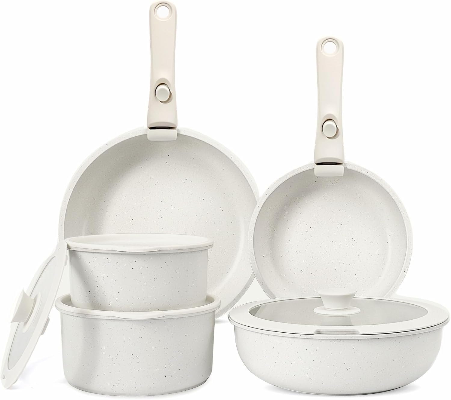 GiPP – Комплект от 5 съдове за готвене с подвижна дръжка Ceramic