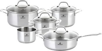 KARACA Stainless – Комплект от 5 стоманени тенджери за готвене