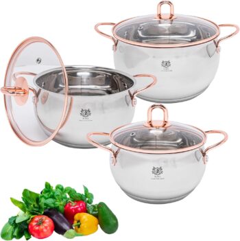 KARL HAUSMANN – Комплект от 3 Тенджери неръждаема стомана