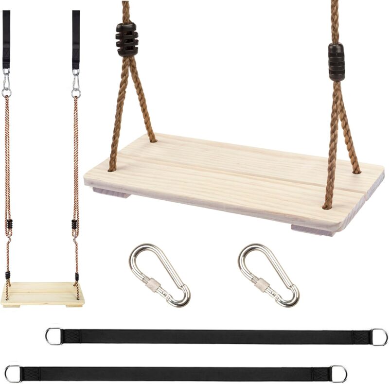 KINSPORY – Детска дървена люлка за двор