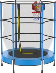 PILIN – Детски батут с мрежа и аксесоари 145 cm Син