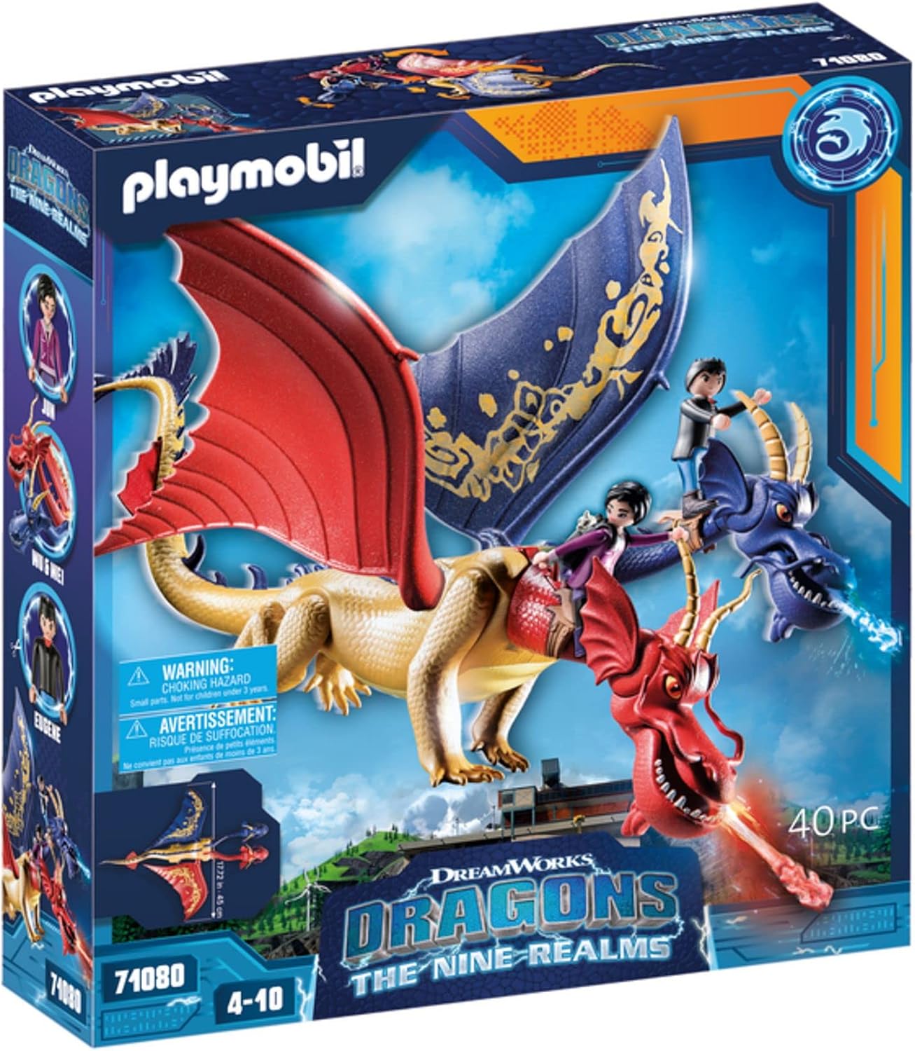 Playmobil DreamWorks Dragons Деветте кралства - Ву и Вей с Джун (71080)