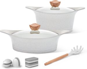 RIOVARM – Комплект от 2 съдове за готвене Granite Beige