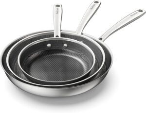 Redchef Honeycomb – Комплект от 3 тигани 20-24-28см Неръждаема стомана Hybrid Ceramic Black