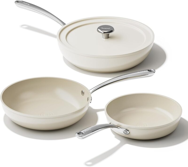Redchef – Комплект от 3 тигани 20-24-28см Ceramic Beige