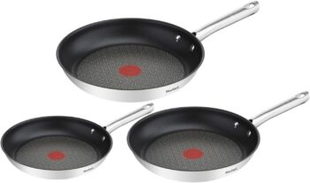 Tefal Duetto A704S3 – Комплект от 3 тигани Неръждаема стомана