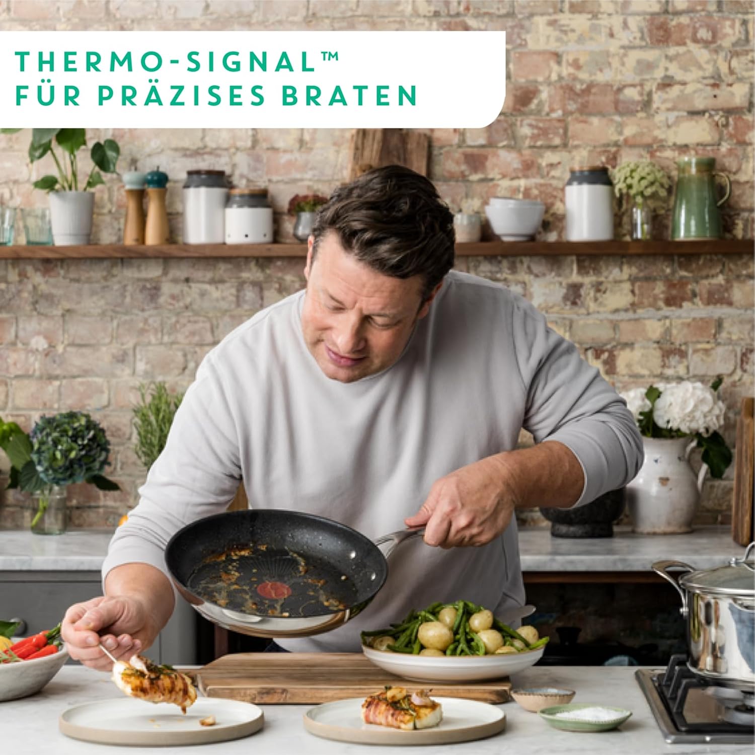 Tefal Jamie Oliver Cook's Direct On E3040244 – Тиган 20см Неръждаема стомана - Image 2