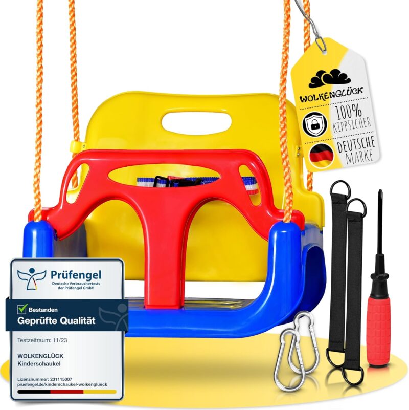 WOLKENGLÜCK - Детска люлка за двор Цветна