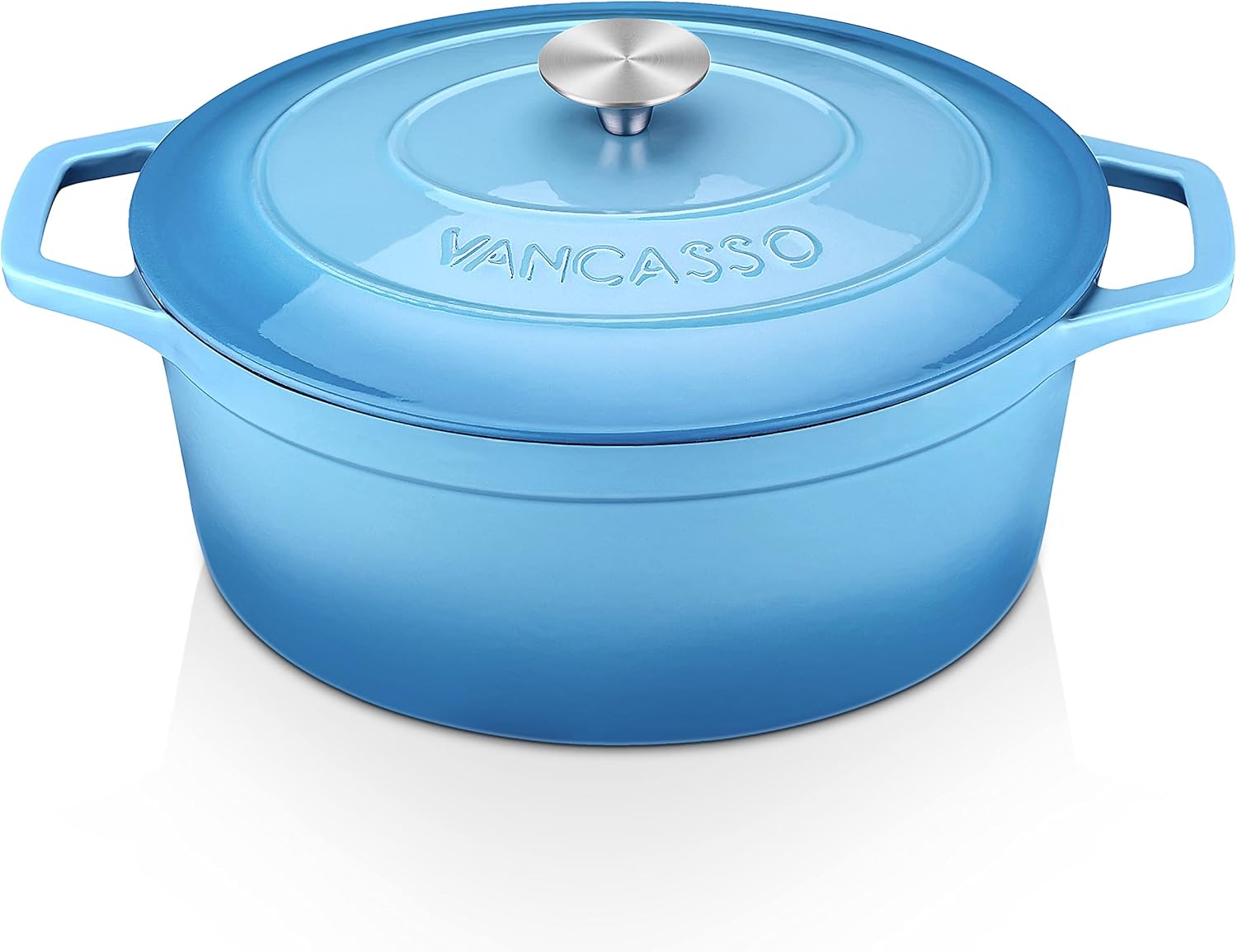 vancasso - Dutch oven Овална чугунена с емайлирано покритие 30 см Blue