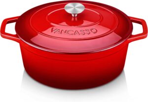 vancasso – Dutch oven Овална чугунена с емайлирано покритие 30 см Red