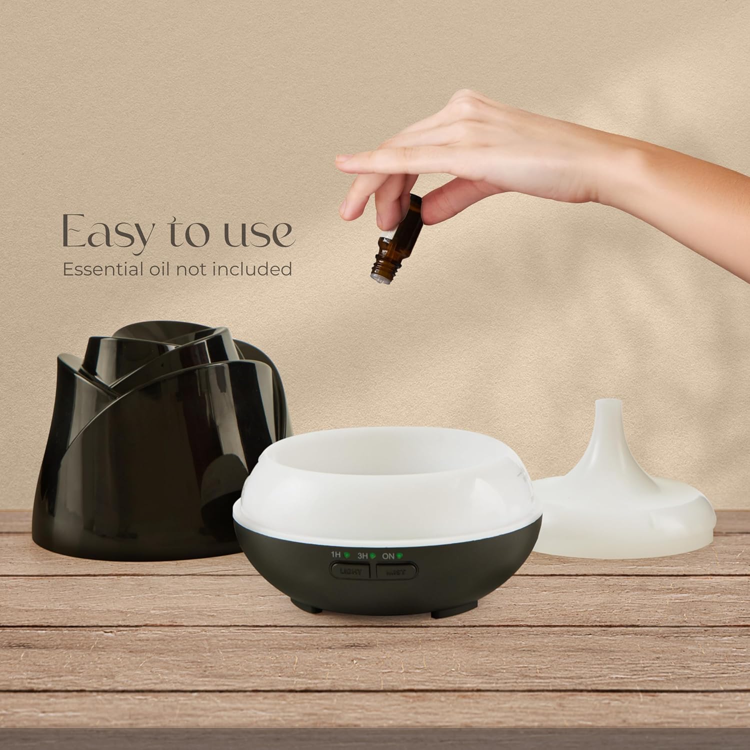 Арома Дифузер Earnest Living Rose Aroma Diffuser 150мл LED 7 цвята - Image 6