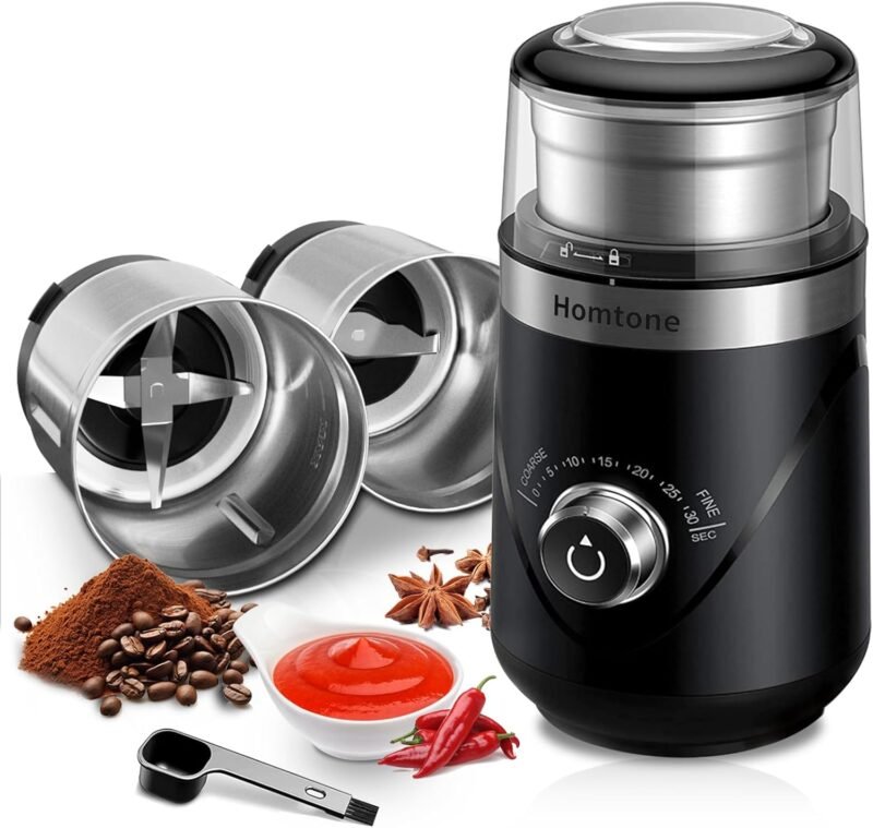 Електрическа кафемелачка Homtone CG638B Electric Coffee Grinder 150W