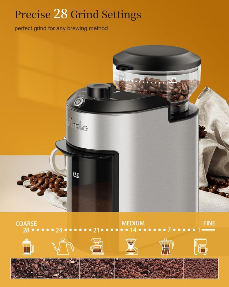 Електрическа кафемелачка Wancle CBG-8003 Electric Coffee Grinder 28 Настройки за смилане 2