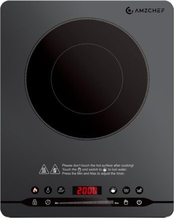 Индукционен котлон преносим AMZCHEF SK-CB14 Induction Hob 2000W Gray