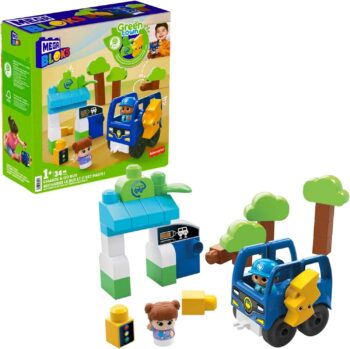 Конструктор за малки деца MEGA Bloks – Fisher-Price Градски магазин и автобус 36 броя