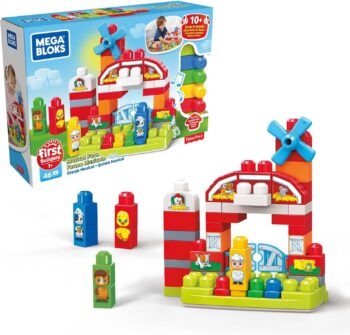 Конструктор за малки деца MEGA Bloks – Fisher-Price Музикална забавна ферма 46 броя