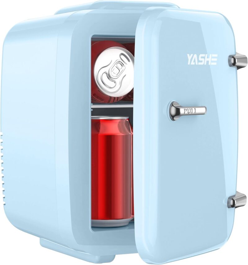 Мини хладилник YASHE Mini Fridge 4 литра 220V-12V DC Син