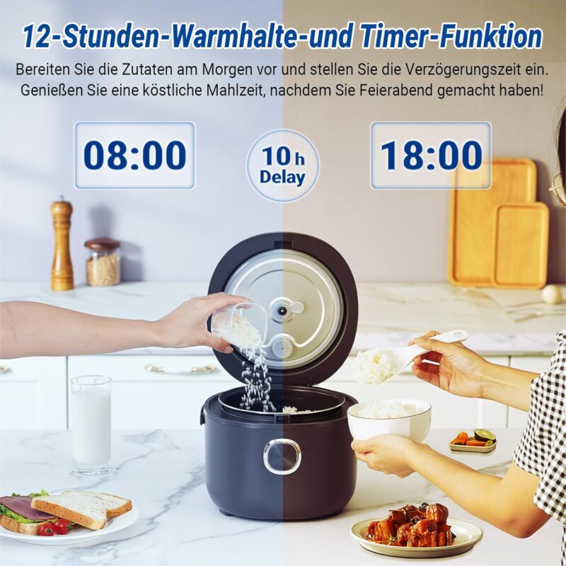 Уред за приготвяне на ориз AMZCHEF DFB-P20H1 Rice Cooker 2L 4