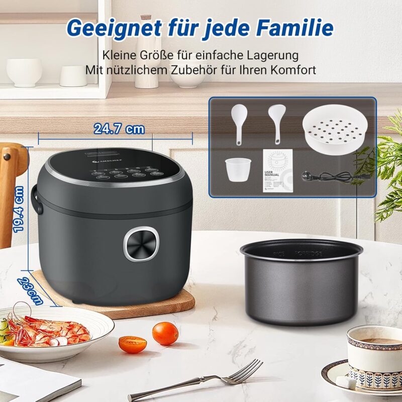 Уред за приготвяне на ориз AMZCHEF DFB-P20H1 Rice Cooker 2L 5