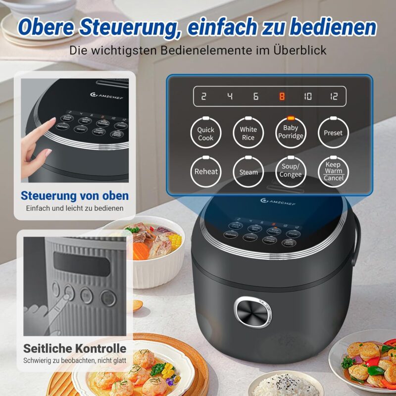 Уред за приготвяне на ориз AMZCHEF DFB-P20H1 Rice Cooker 2L 6