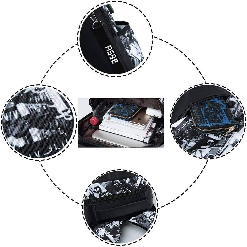 Asge – Комплект Ученическа раница Плат Оксфорд Feng - Image 4